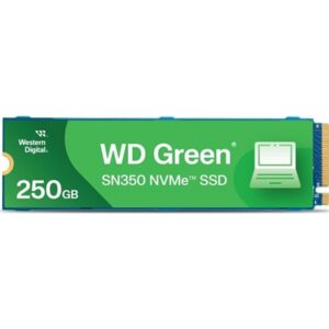 WD Green SN350 (WDS250G2G0C) 250GB NVMe SSD, M.2 Interface, PCIe Gen3, 2280, Read 1500MB/s, Write 2400MB/s, 3 Year Warranty - Image 2