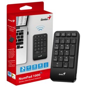 Genius NumPad 1000 2.4GHz Wireless Numeric Keypad Portable Numberpad with Palm Rest - Image 2