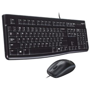 Logitech MK120 Wired Keyboard and Mouse Combo for Windows, Optical Wired Mouse, Full-Size Keyboard, USB Plug-and-Play, Compatible with PC and Laptop, QWERTY UK English Layout, Black - Image 3