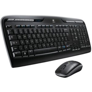 Logitech MK330 Wireless Keyboard and Mouse Combo for Windows, 2.4 GHz Wireless with USB-Receiver, Portable Mouse, Multimedia Keys, Long Battery Life for PC/Laptop, QWERTY UK Layout, Black - Image 2