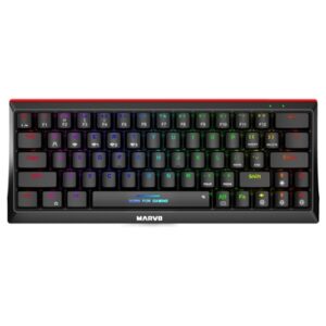 Marvo Scorpion KG962W-UK Tri-Mode Connection Wireless 60% TKL Mechanical Gaming Keyboard with Red Switches, 2.4GHz Wireless, Bluetooth or Wired, Rainbow Backlight, Anti-ghosting N-Key Rollover - Image 2