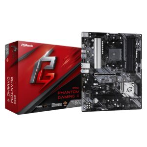 ASRock B550 Phantom Gaming 4 Super Alloy AMD AM4 Socket Motherboard, ATX, 4x DDR4 Slots, 3x M.2 Sockets, GbE LAN, 1x HDMI Port - Image 3