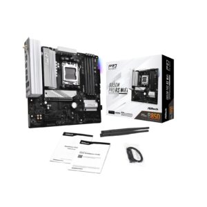 ASRock B850M Pro RS WiFi AMD AM5 Socket Motherboard, Micro-ATX, 4x DDR5 Slots, 3x M.2 Sockets, 2x USB-C Port, Fitted I/O Shield, 2.5GbE LAN, Wi-Fi 6E, 1x DisplayPort / 1x HDMI Port - Image 3