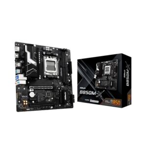 ASRock B850M-X AMD AM5 Socket Motherboard, Micro-ATX, 2x DDR5 Slots, 2x M.2 Sockets, 1x USB-C Port, 2.5GbE LAN, 1x DisplayPort / 1x HDMI Port - Image 2