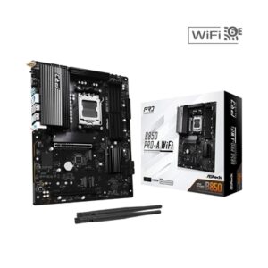 ASRock B850 Pro-A WiFi AMD AM5 Socket Motherboard, ATX, 4x DDR5 Slots, 4x M.2 Sockets, 3x USB-C Port, 2.5GbE LAN, Wi-Fi 6E, 1x HDMI Port / 1x USB-C - Image 2