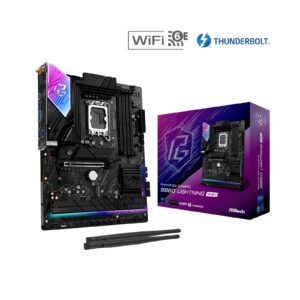 ASRock B860 Lightning WiFi PHANTOM GAMING Intel 1851 Socket Motherboard, ATX, 4x DDR5 Slots, 4x M.2 Sockets, 2x USB-C Port, Fitted I/O Shield, 2.5GbE LAN, Wi-Fi 6E, 1x DisplayPort / 1x HDMI / 1x USB-C (USB4) - Image 3