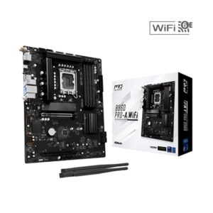 ASRock B860 Pro-A WiFi Intel 1851 Socket Motherboard, ATX, 4x DDR5 Slots, 3x M.2 Sockets, 2x USB-C Port, 2.5GbE LAN, Wi-Fi 6E, 1x DisplayPort / 1x HDMI Port - Image 2