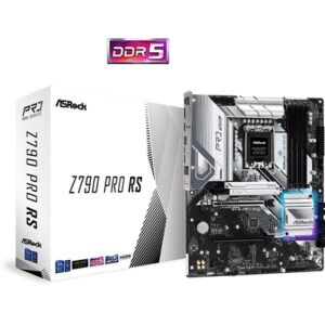 ASRock Z790 Pro RS Intel 1700 Socket Motherboard, ATX, 4x DDR5 Slots, 5x M.2 Sockets, 2x USB-C Port, Fitted I/O Shield, 2.5GbE LAN, 1x DisplayPort / 1x HDMI Port - Image 2