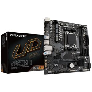 Gigabyte A620M H Ultra Durable AMD AM5 Socket Motherboard, Micro-ATX, 2x DDR5 Slots, 1x M.2 Socket, GbE LAN, 1x DisplayPort / 1x HDMI Port - Image 3