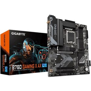 Gigabyte B760 GAMING X AX Intel 1700 Socket Motherboard, ATX, 4x DDR5 Slots, 3x M.2 Sockets, 2x USB-C Port, Fitted I/O Shield, 2.5GbE LAN, Wi-Fi 6E, 1x DisplayPort / 1x HDMI Port - Image 2