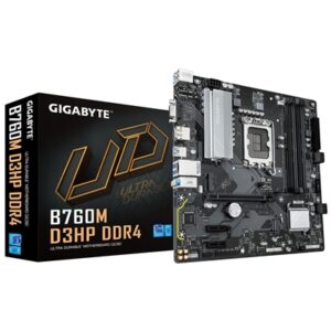 Gigabyte B760M D3HP DDR4 Intel 1700 Socket Motherboard, Micro-ATX, 4x DDR4 Slots, 2x M.2 Sockets, 1x USB-C Port, GbE LAN, 1x D-Sub / 1x DisplayPort / 1x HDMI Port - Image 2