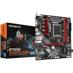 Gigabyte B760M GAMING DDR4 Intel 1700 Socket Motherboard, Micro-ATX, 2x DDR4 Slots, 2x M.2 Sockets, 1x USB-C Port, 2.5GbE LAN, 1x D-Sub / 1x DisplayPort / 1x HDMI Port - Image 2