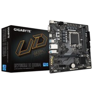 Gigabyte B760M H DDR4 Ultra Durable Intel 1700 Socket Motherboard, Micro-ATX, 2x DDR4 Slots, 2x M.2 Sockets, GbE LAN, 1x D-Sub / 1x HDMI Port - Image 2