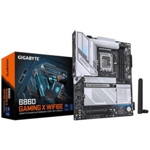 Gigabyte B860 GAMING X WIFI6E Intel 1851 Socket Motherboard, ATX, 4x DDR5 Slots, 3x M.2 Sockets, 2x USB-C Port, Fitted I/O Shield, 2.5GbE LAN, Wi-Fi 6E, 1x DisplayPort / 1x HDMI / 1x USB-C (USB4) - Image 2