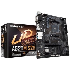 Gigabyte A520M S2H Ultra Durable AMD AM4 Socket Motherboard, Micro-ATX, 2x DDR4 Slots, 1x M.2 Socket, GbE LAN, 1x D-Sub / 1x DVI-D / 1x HDMI Port - Image 3