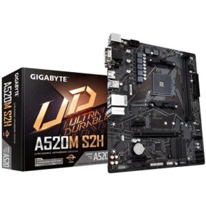 Gigabyte A520M S2H Ultra Durable AMD AM4 Socket Motherboard, Micro-ATX, 2x DDR4 Slots, 1x M.2 Socket, GbE LAN, 1x D-Sub / 1x DVI-D / 1x HDMI Port - Image 2