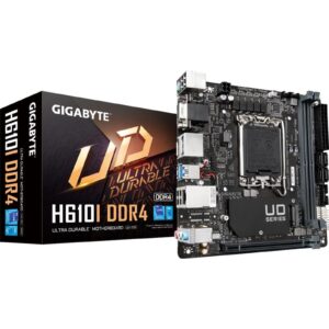 Gigabyte H610I DDR4 Ultra Durable Intel 1700 Socket Motherboard, Mini-ITX, 2x DDR4 Slots, 1x M.2 Socket, GbE LAN, 1x D-Sub / 2x DisplayPorts / 1x HDMI Port - Image 3