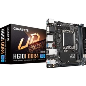 Gigabyte H610I DDR4 Ultra Durable Intel 1700 Socket Motherboard, Mini-ITX, 2x DDR4 Slots, 1x M.2 Socket, GbE LAN, 1x D-Sub / 2x DisplayPorts / 1x HDMI Port - Image 2