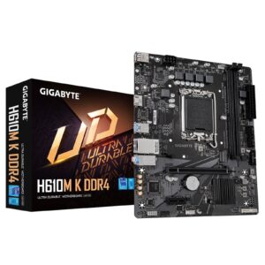 Gigabyte H610M K DDR4 Ultra Durable Intel 1700 Socket Motherboard, Micro-ATX, 2x DDR4 Slots, 1x M.2 Socket, GbE LAN, 1x HDMI Port - Image 3