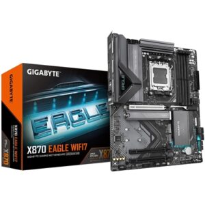 Gigabyte X870 EAGLE WIFI7 AMD AM5 Socket Motherboard, ATX, 4x DDR5 Slots, 3x M.2 Sockets, 3x USB-C Port, Fitted I/O Shield, 2.5GbE LAN, Wi-Fi 7, 1x HDMI Port / 2x USB-C (USB4) - Image 2