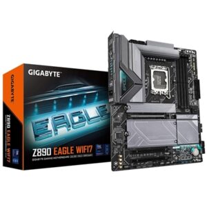 Gigabyte Z890 EAGLE WIFI7 Intel 1851 Socket Motherboard, ATX, 4x DDR5 Slots, 4x M.2 Sockets, 2x USB-C Port, Fitted I/O Shield, 2.5GbE LAN, Wi-Fi 7, 1x DisplayPort / 1x USB-C (USB4) - Image 2