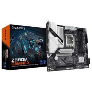 Gigabyte Z890M GAMING X Intel 1851 Socket Motherboard, Micro-ATX, 4x DDR5 Slots, 3x M.2 Sockets, 1x USB-C Port, Fitted I/O Shield, 2.5GbE LAN, 2x DisplayPorts / 1x HDMI Port - Image 3