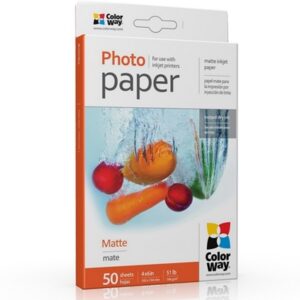 ColorWay Matte 6x4 190gms Photo Paper 50 Sheets - Image 2