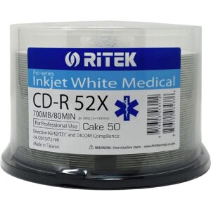 Ritek Medical Pro 600PK (12 x 50) CD-R 52X 700MB/80Min (Directive 93/44/EEC and DICOM Compliance) - Image 3