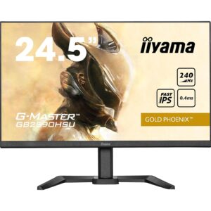 iiyama G-Master Gold Phoenix Gaming Monitor GB2590HSU-B5 24.5 Inch, Black, Ultra Slim Bezel, Full HD, 240Hz, 0.4ms, FreeSync, HDMI, Display Port, USB Hub, Int PSU, Height Adjustable, Pivot, VESA - Image 3