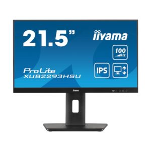 iiyama PROLITE XUB2293HSU-B7 22 inch IPS Monitor, Full HD, 1ms, USB Hub, HDMI, DisplayPort, Freesync, 100Hz, Speakers, Black, Internal PSU, VESA, Height Adjustable, Pivot - Image 3