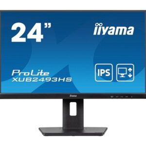 iiyama Prolite XU2493HS-B6 24 inch IPS Monitor, Full HD, 1ms, HDMI, DisplayPort, 100Hz, Speakers, Black, Internal PSU, VESA - Image 2