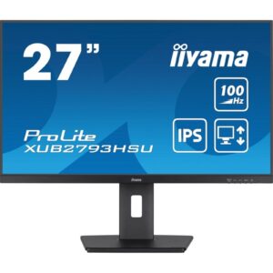 iiyama Prolite XU2793HS-B 27 inch IPS Monitor, Full HD, 1ms, HDMI, DisplayPort, 100Hz, Speakers, Black, Internal PSU, VESA - Image 3