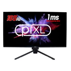 piXL CM27F10 27 Inch Frameless Gaming Monitor, Widescreen LCD Panel, Full HD 1920x1080, 1ms Response Time, 180Hz Refresh, Display Port / HDMI, 16.7 Million Colour Support, VESA Wall Mount, Black Finish - Image 3