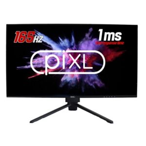 piXL CM27F10 27 Inch Frameless Gaming Monitor, Widescreen LCD Panel, Full HD 1920x1080, 1ms Response Time, 180Hz Refresh, Display Port / HDMI, 16.7 Million Colour Support, VESA Wall Mount, Black Finish - Image 2