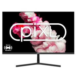 piXL PX27IHDD 27 Inch Frameless Monitor, Widescreen IPS LCD Panel, True -to-Life Colours, Full HD 1920x1080, Speakers, 4ms Response Time, 75Hz Refresh, VGA, HDMI, Black Finish - Image 2