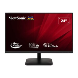 Viewsonic VA2408-MHDB 24 Inch IPS Monitor, Full HD, 100Hz, 1ms, USB Hub, VGA, HDMI, Displayport, VESA, Speakers - Image 3