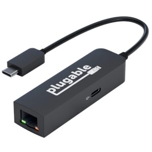 Plugable USBC-E2500PD USB-C to 2.5GbE Gigabit Ethernet Adapter with USB-C PD Charging - Image 2