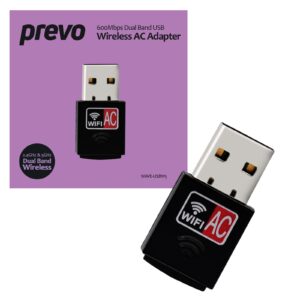 Prevo USBW5 600Mbps AC600 Dual Band USB Wireless AC Network Adapter - Image 3