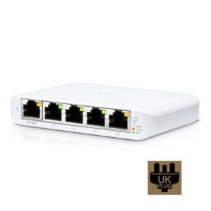 Ubiquiti USW-FLEX-MINI UniFi USW Flex Mini 5 Port Smart Managed POE/USB C Powered Gigabit Network Switch (UK Plug) - Image 3