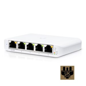 Ubiquiti USW-FLEX-MINI UniFi USW Flex Mini 5 Port Smart Managed POE/USB C Powered Gigabit Network Switch (UK Plug) - Image 2