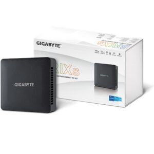 Gigabyte BRIX (GB-BRI3H-1315) Barebone Kit, Intel Core i3-1315U 1.8GHz Dual Core CPU, 1 x DDR4 SO-DIMM Slot, 1 x M.2-2280 Slot, 1 x 2.5 Inch SATA Slot, Wireless AX & Bluetooth 5.2 - Image 2