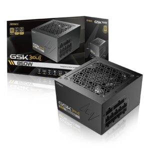 Antec GSK ATX3.1 850W Power Supply, 80 PLUS Gold, Full Modular, PCIe 5.1, JP Capacitors, Silent FDB Fan, CircuitShield Protection - Image 3