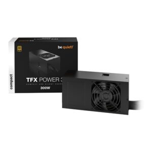 be quiet! 300W TFX Power 3, 80 PLUS Gold Wired PSU, Dual Rail, 26A +12V, Black, TFX PSU - Image 2