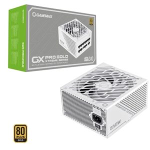 GAMEMAX GX-850W Pro Modular 80 Plus Gold ATX3.0 PCIe 5.0 White PSU With 135mm FDB Fan - Image 2