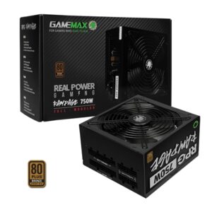 Gamemax RPG Rampage 750W Fully Modular 80 Plus Bronze PSU With 140mm FDB Fan - Image 2