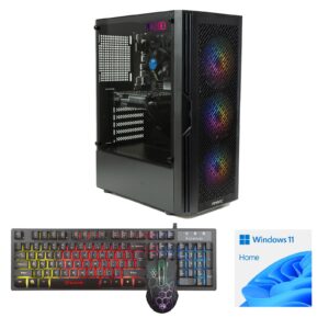 LOGIX Intel i5-10400F 6 Core 12 Threads, 2.90GHz (4.30GHz Boost), 16GB DDR4 RAM, 1TB NVMe M.2, 80 Cert PSU, GTX1650 4GB Graphics, Windows 11 home installed + FREE Keyboard & Mouse - Prebuilt System - Full 3-Year Parts & Collection Warranty - Image 3