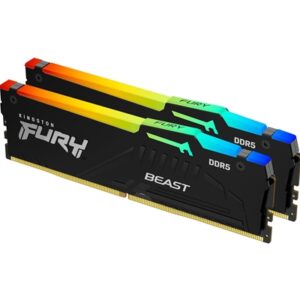 Kingston FURY Beast KF560C36BBE2AK2-32 RGB 32GB (2x16GB) System Memory, DDR5, 6000MHz, Black, 288 Pin, 1.35v, CL36, AMD EXPO Certified - Image 2