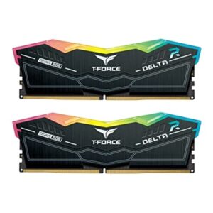 TEAMGROUP T-Force Delta RGB DDR5 Ram 32GB Kit (2x16GB) 5600MHz (PC5-44800) CL36 Desktop Memory Module Ram Black for 600 Series Chipset - Image 2