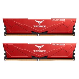 Team T-Force Vulcan FLRD532G5200HC40CDC01 32GB (2x16GB) System Memory, 5200MHz, CL40, DDR5 Kit, Red - Image 2