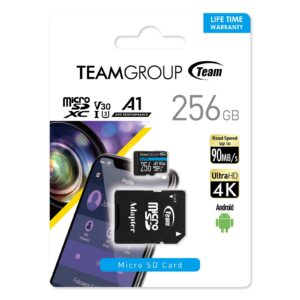 Team Elite A1 256GB Micro SDXC UHS-1 Flash Card with Adapter (for Android & 4K) - Image 3